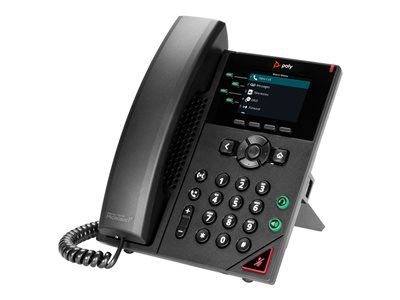 Poly VVX 250 - VoIP-Telefon - dreiweg Anruffunktion - SIP, RTP, SRTP, SDP - 4 Leitungen - Schwarz